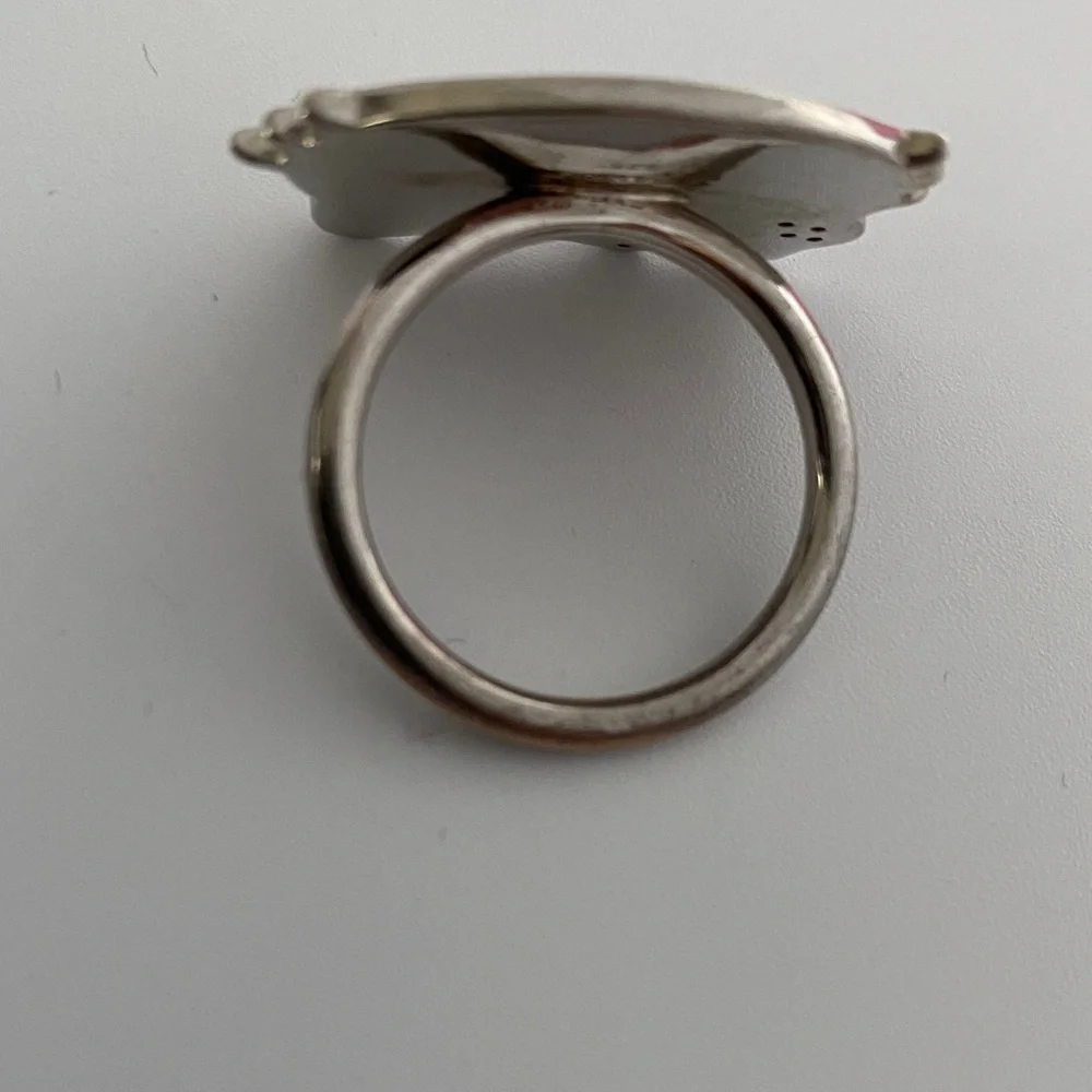 Hello Kitty Sterling Silver Ring with Pink Gem Stone Bow Size 8 - Picture 8 of 11